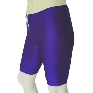 VINTAGE Reebok Spandex Shiny Compression Bike Running Gym Fitness Shorts